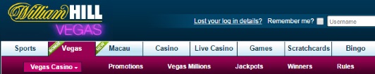 William Hill different available casinos