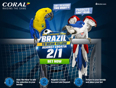 Brazil to wear yellow World Cup enhanced odds offer